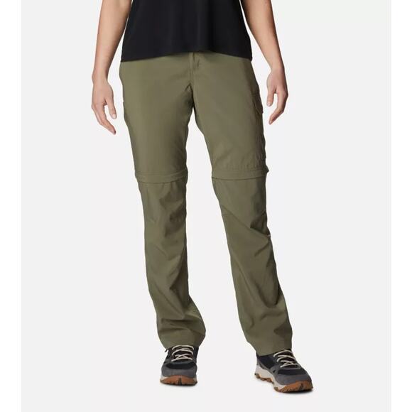 COLUMBIA Womens Silver Ridge Utility Convertible Hiking Pants 14 Stone Green NWT - Picture 1 of 15